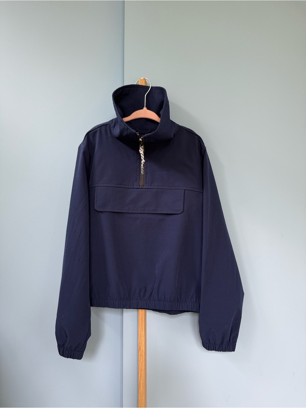 Girls Crewcut Active Navy Half-Zip Pullover Jacket